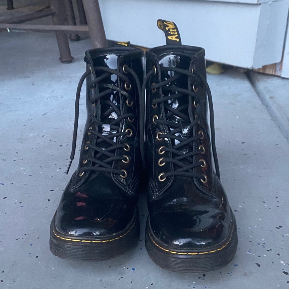 Dr. Martens Shiny Black Combat Boots